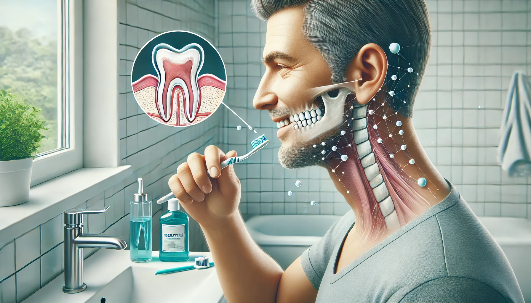 Person praktiserer munnhygiene for å forebygge soppinfeksjoner