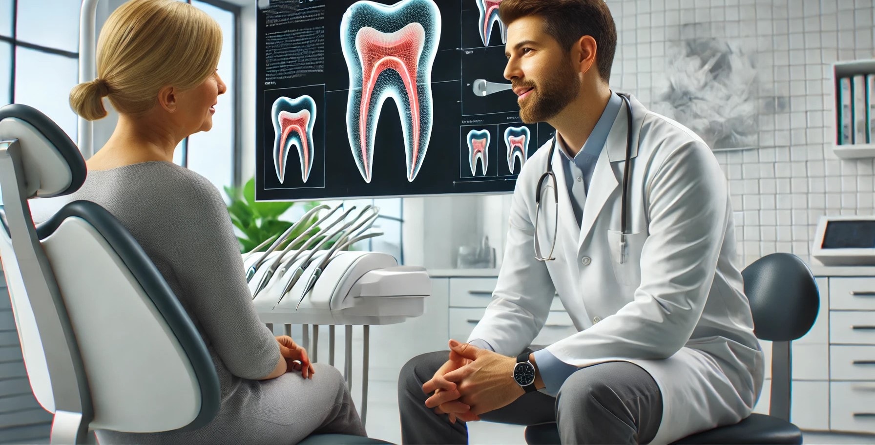 Diskusjon om rotspissamputasjon og dens nødvendighet i en tannklinikk.