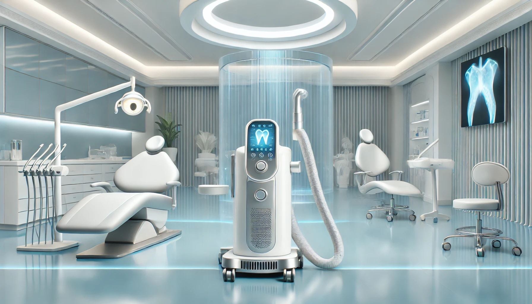 Fordelene med Airflow tannrens i et moderne tannlegekontor med høyteknologisk utstyr." våre pasienter airflow gjør tannrens med airflow